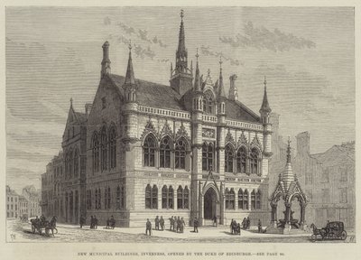 Nuevos edificios municipales, Inverness, inaugurados por el Duque de Edimburgo de Frank Watkins